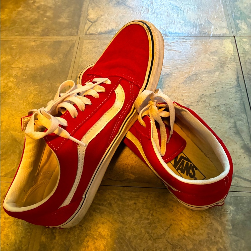 Vans adult red sneakers